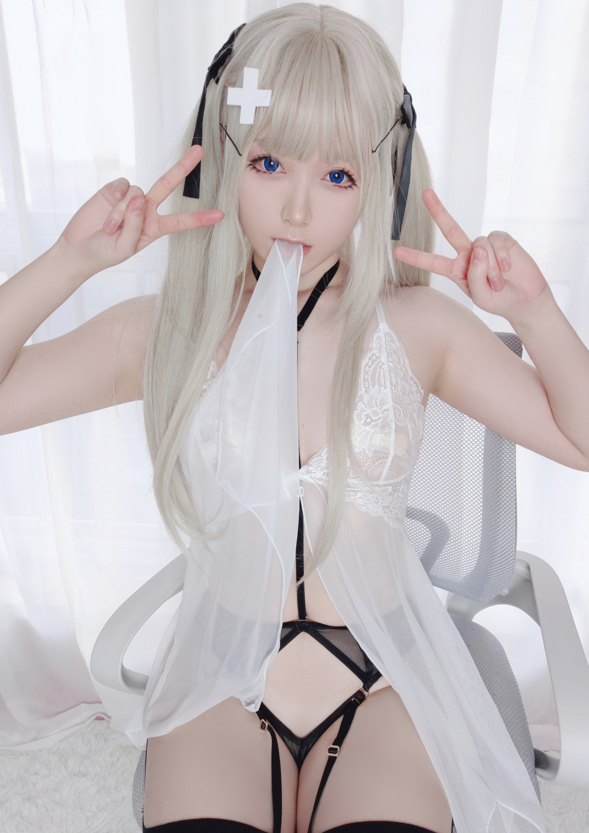图片[1]-Asagiriai（愛ちゃん） – NO.018 情人節睡裙 [27P]-XikXak